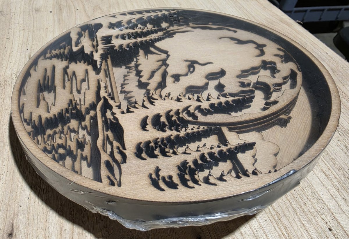 Mountain Lake 7-Layer Wood Wall Art Kit - 8" Round, Unfinished (Paint It Yourself), image 2